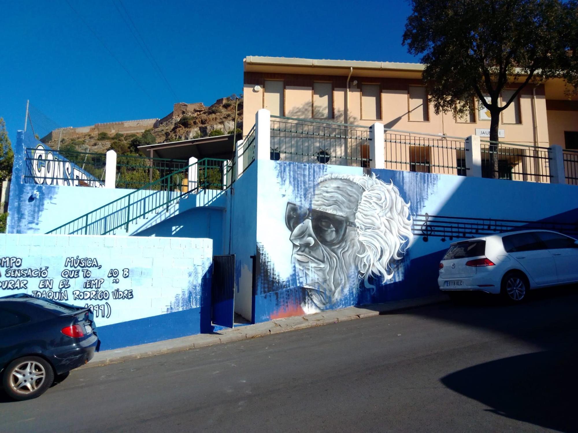 Murales de pintura en el Barrio el Raval de Sagunt