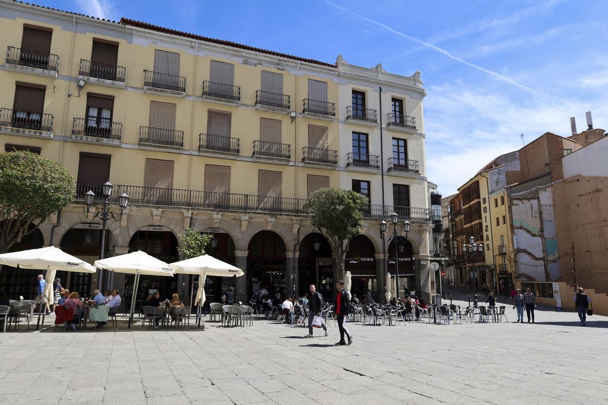 Plaza Mayor en el centro histórico de la ciudad de Zamora
