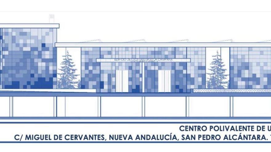 Recreación del futuro Centro Polivalente de Nueva Andalucía.