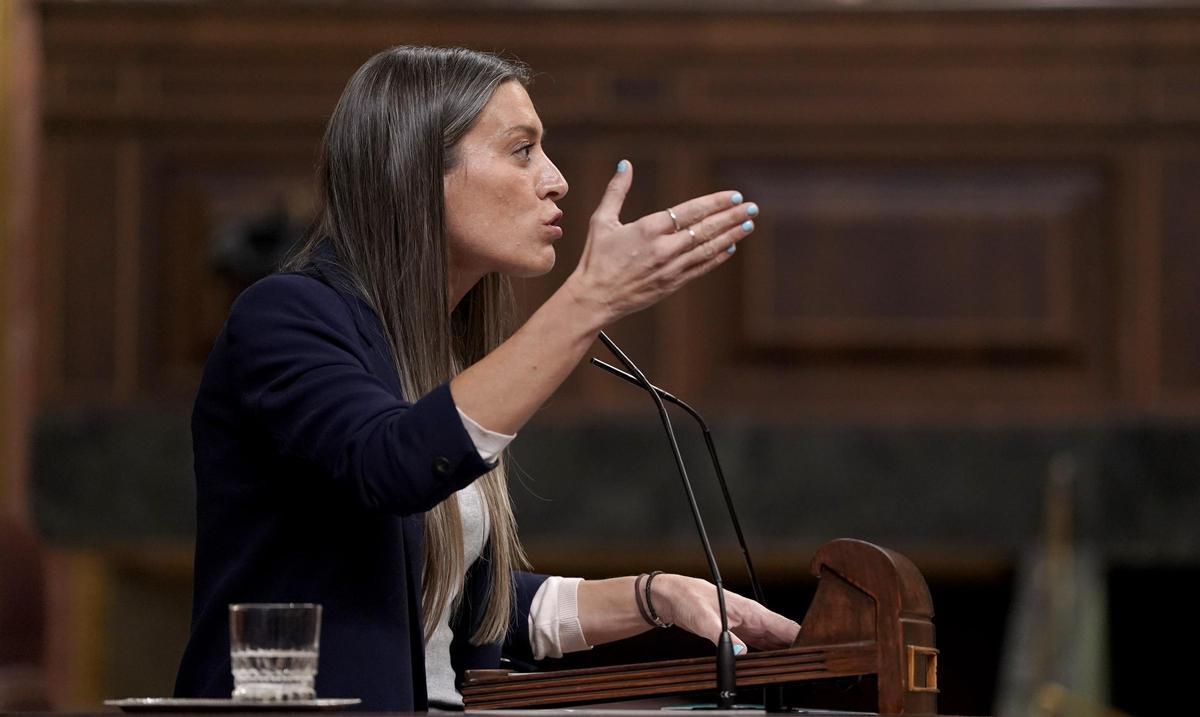Miriam Nogueras, de Junts, en el Congreso de los Diputados.
