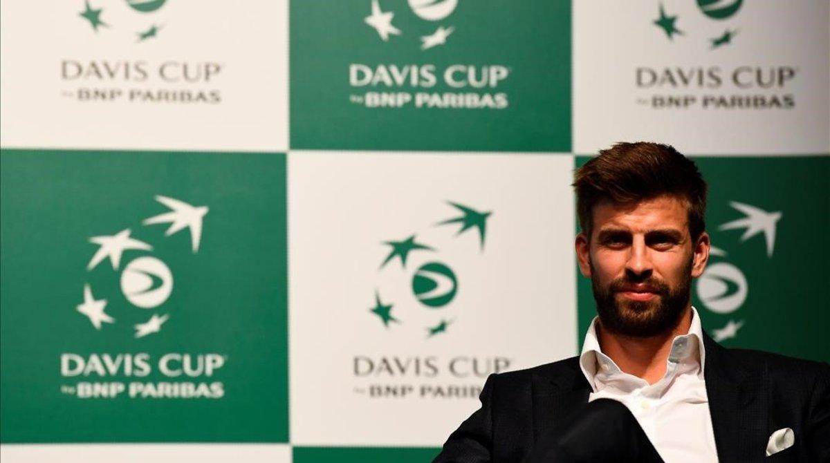 Gerard Piqué, al presentar su proyecto de la Copa Davis en Madrid en octubre, también con su empresa Kosmos.