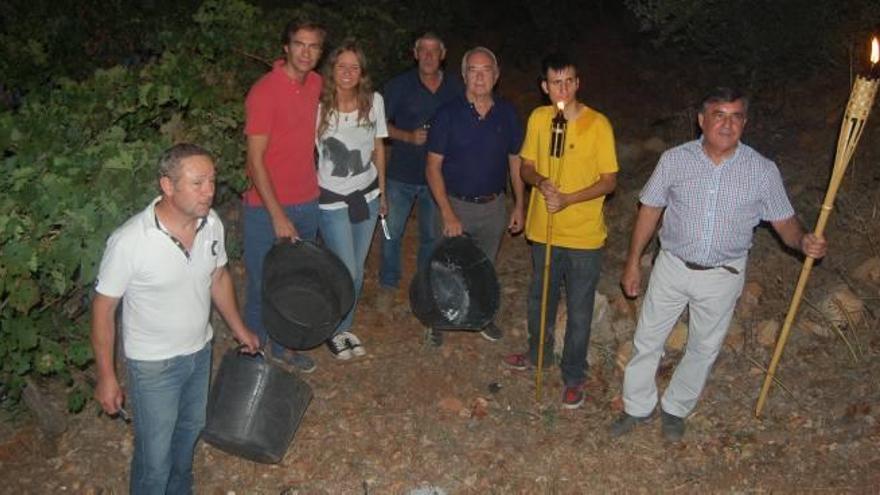 Un grupo de participantes en la primera jornada de Septiembre de Vendimia y Gastronomía en la Vall de Pop.