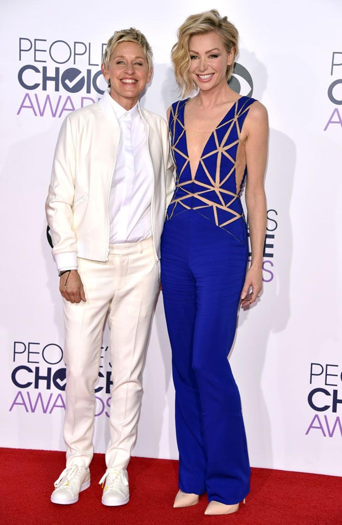 Elle DeGeneres y Portia de Rossi en los People's Choice Awards