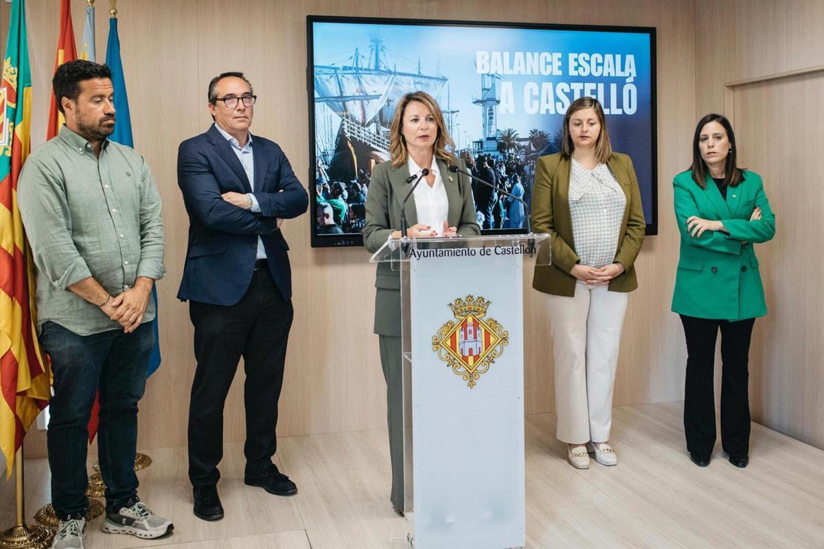 Viota, Ibáñez, Carrasco, Miralles y Giner, este martes en la presentación del balance de Escala a Castellón.