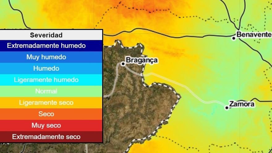 Mapa de la sequía en Zamora