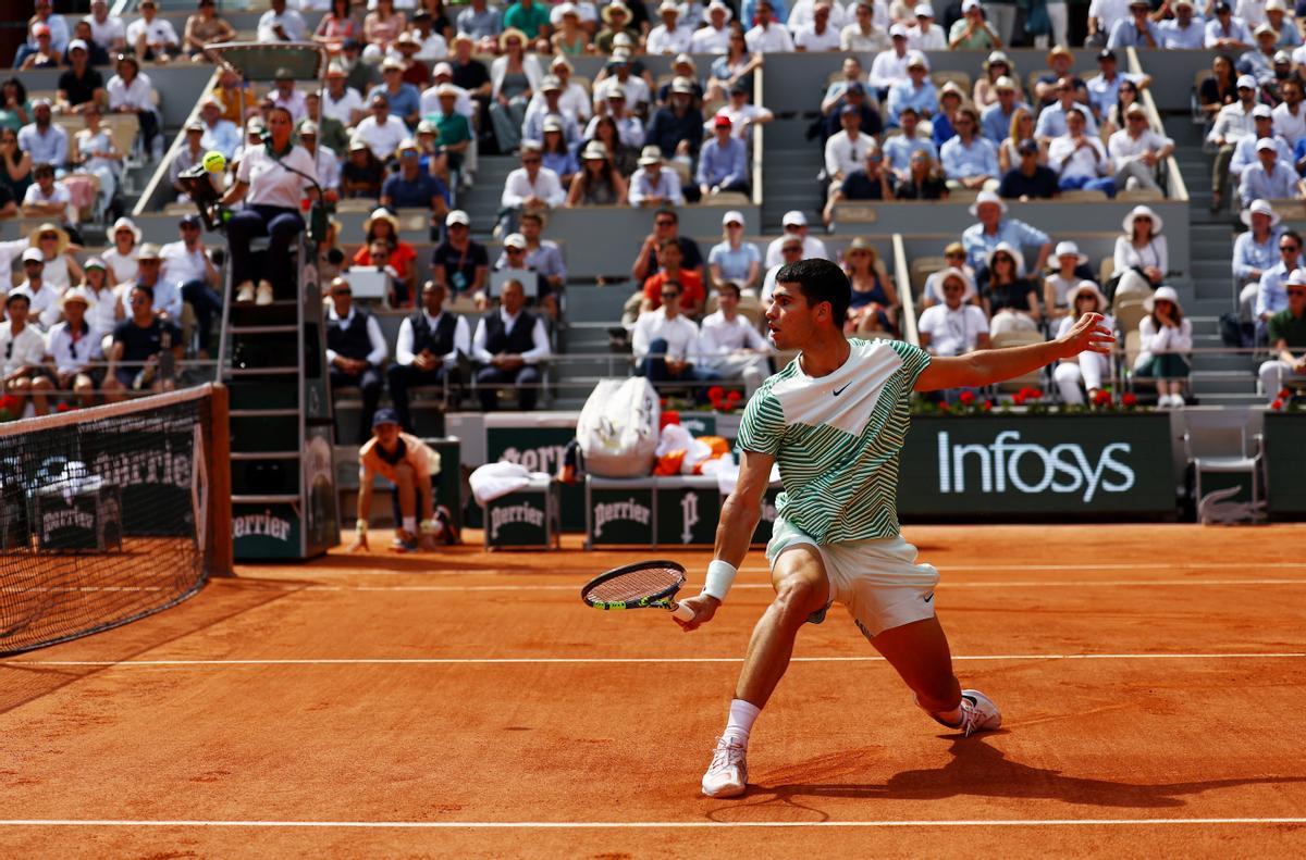 Roland Garros: Carlos Alcaraz - Novak Djokovic, en imágenes