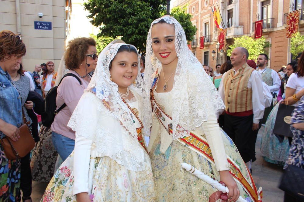 Falleras mayores 2019 en la Procesión de la Virgen