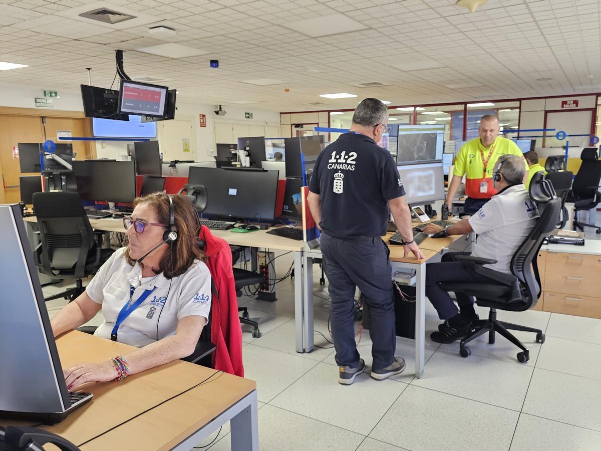 Foto de archivo de una sala operativa del Cecoes 112.