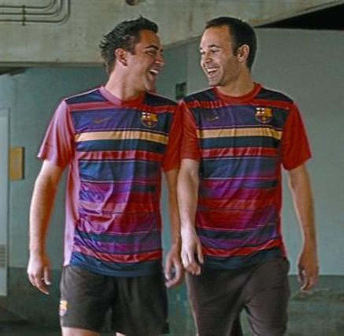 Inseparables 8 Xavi i Iniesta, a les entranyes del Camp Nou. Inseparables 8 Xavi i Iniesta, a les entranyes del Camp Nou.