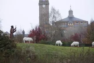 La inauguración del belén monumental del Jardín Botánico de Gijón, en imágenes