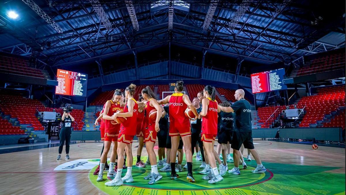 Las jugadoras de la selección española, en la previa al amistoso ante Bélgica