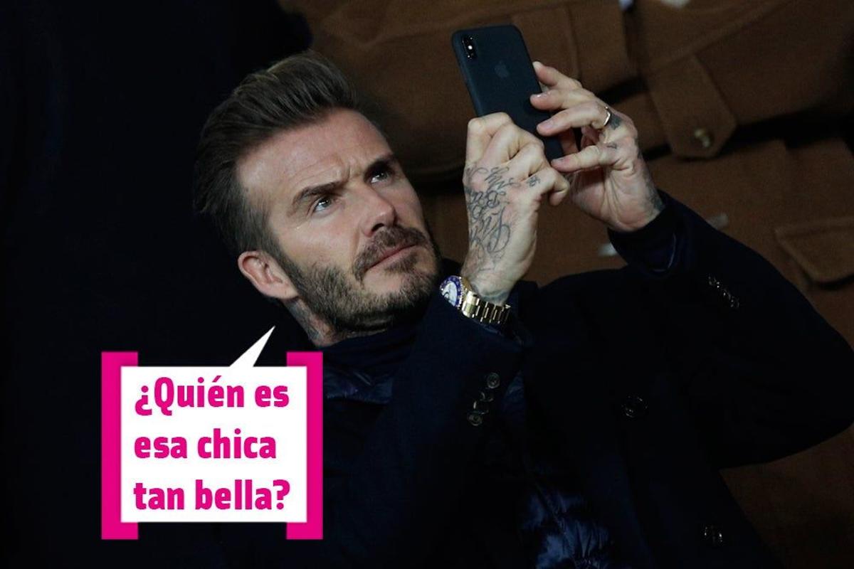 Andaba David Beckham haciendo una fotito para Insta...
