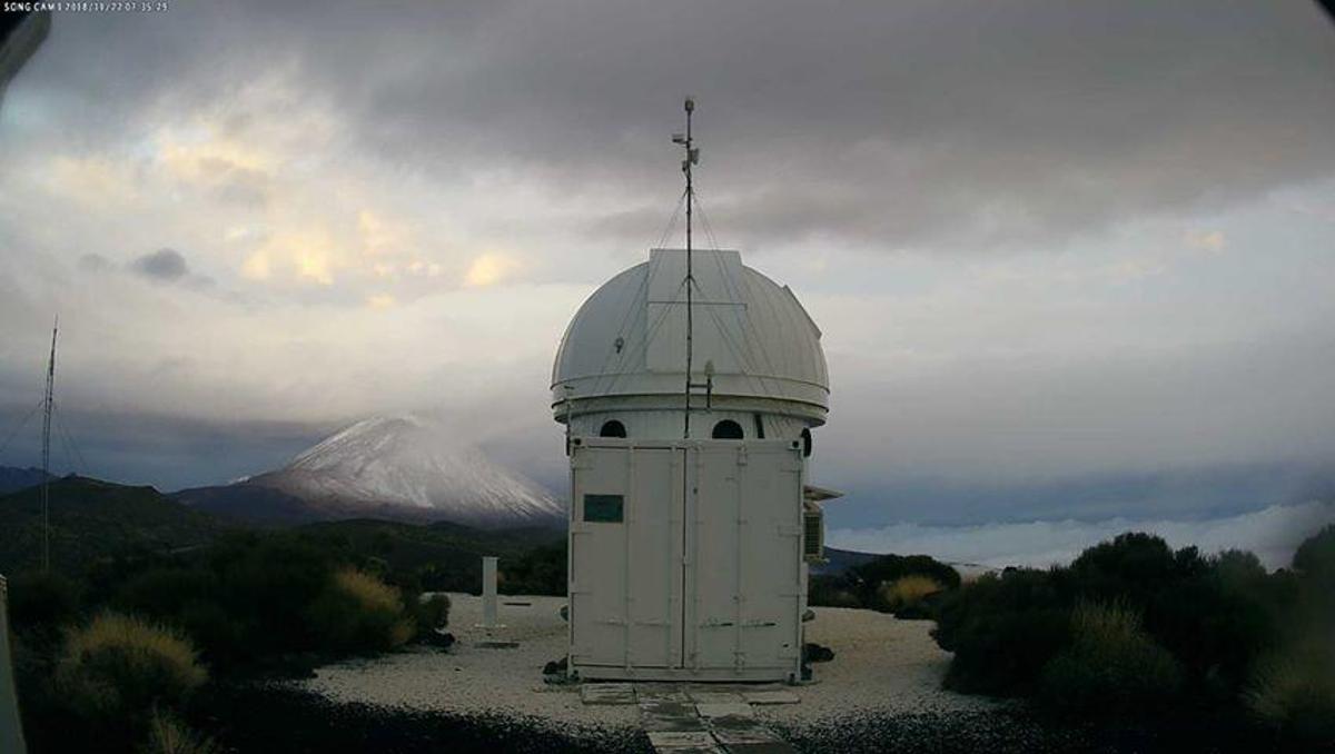 Nieve en el Teide, noviembre 2018