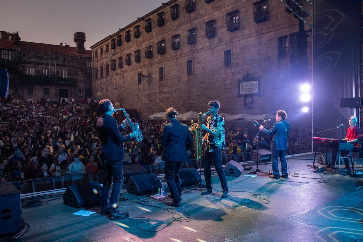 Concierto de Los Saxos del Averno en la Praza da Quintana este miércoles, 24 de julio