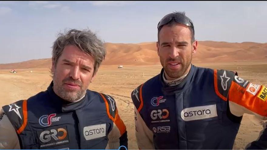 Carles Checa i Marc Solà, després de la dotzena etapa del Dakar