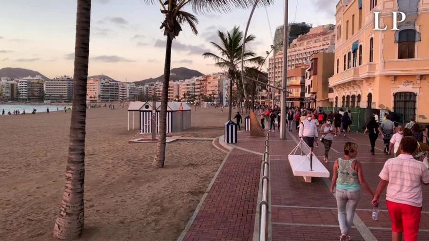 Desconfinamiento en Canarias | Primera tarde de paseo y deporte en Las Canteras