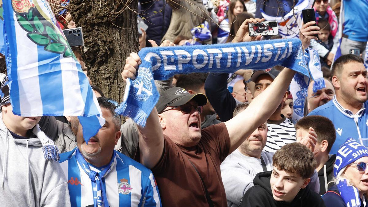 Aficionados del Dépor durante esta temporada
