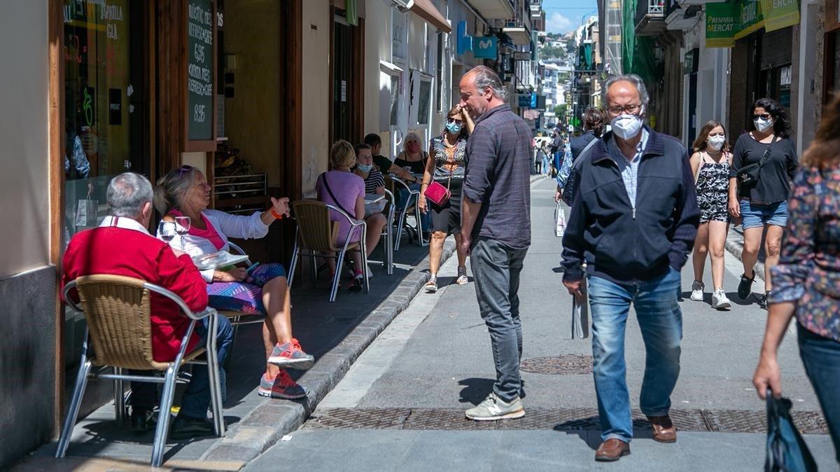 Fase 1 en una de las calles principales de Sitges