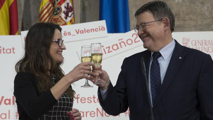 El presidente del Consell, Ximo Puig, y la vicepresidenta Oltra.