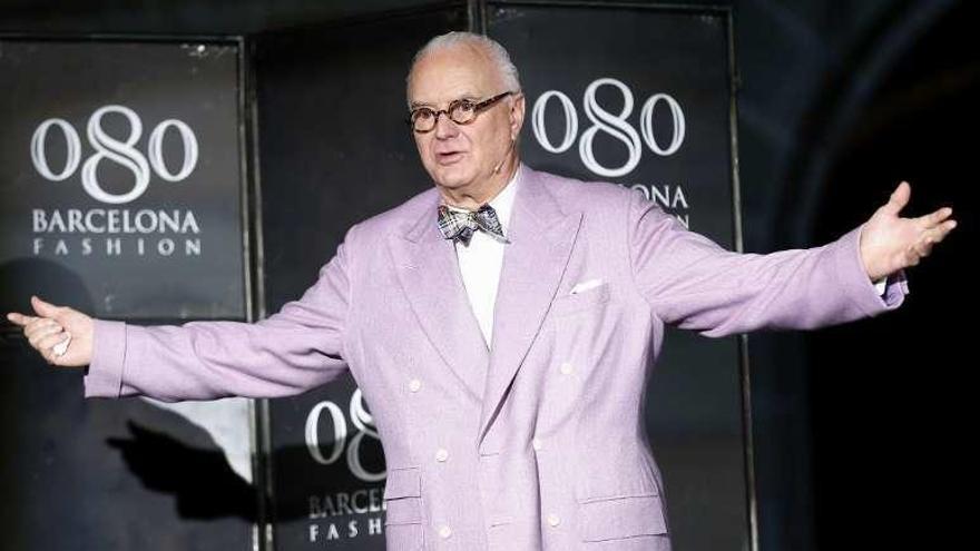 Manolo Blahnik, ayer, en Barcelona.