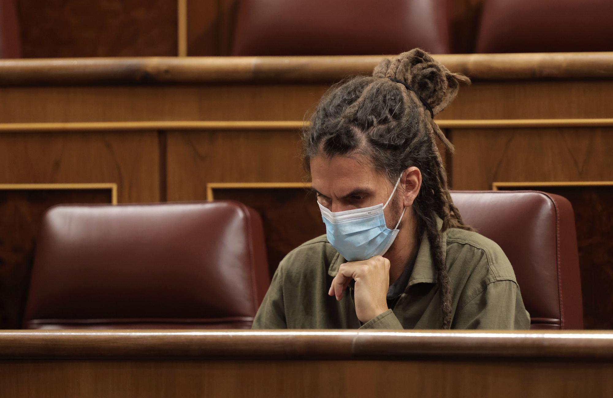 El ex diputado de Unidas Podemos Alberto Rodríguez en una imagen en el Congreso de mediados de octubre.