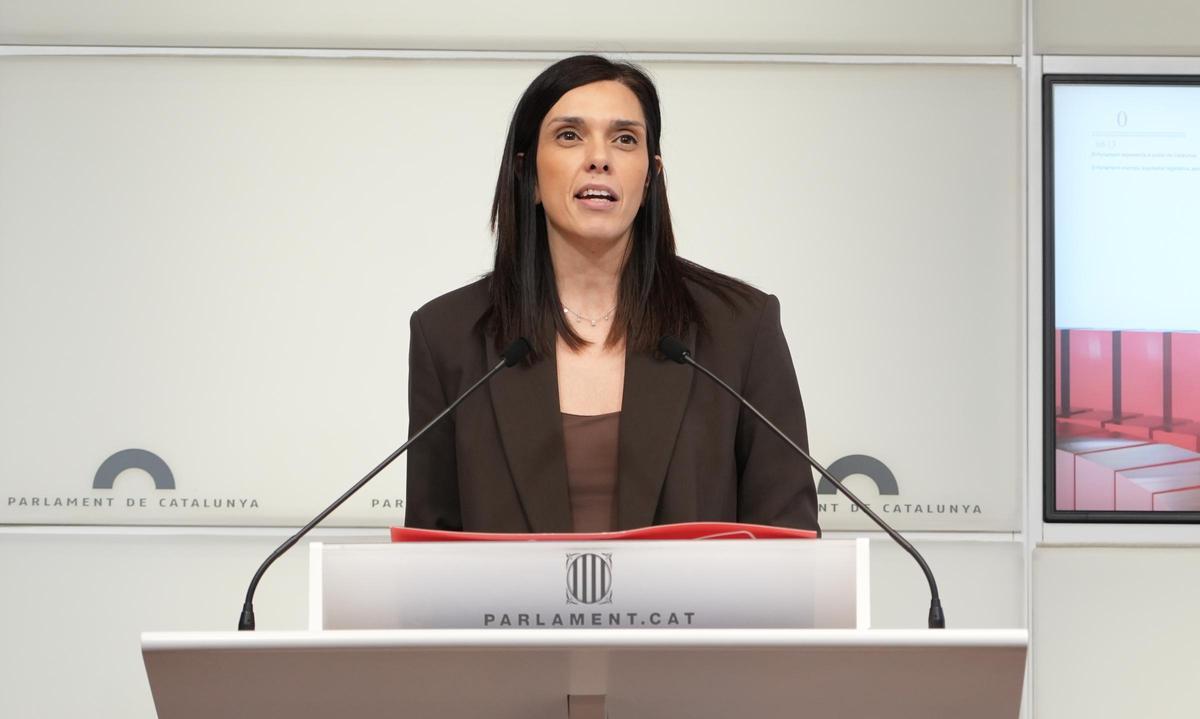 La portavoz del PSC en el Parlament, Elena Díaz.