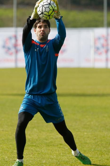 Entrenamiento del Real Oviedo en el Requexón