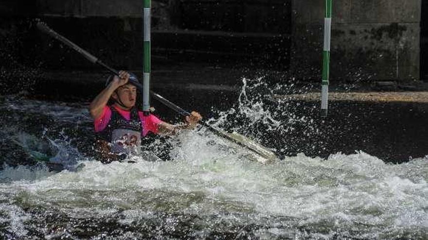 En Ribadumia se disputó slalom con la ausencia del Muiño. // I. Abella