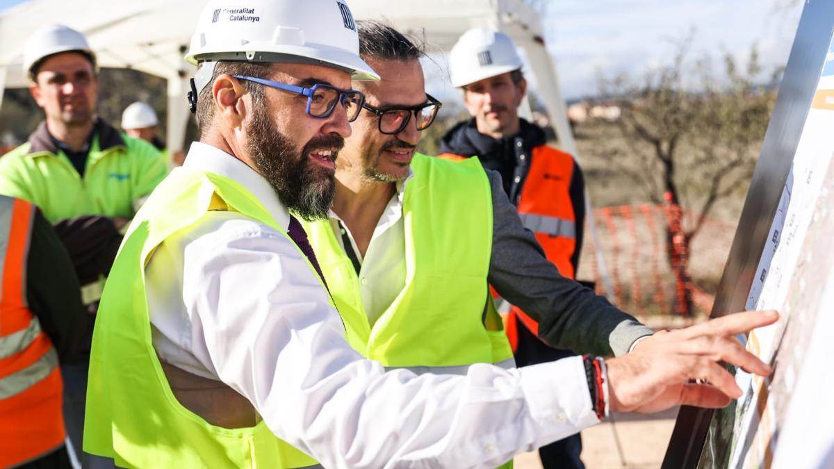 Visita del conseller de Territori a les obres de l&#039;enllaç d&#039;Igualada amb la Ronda Sud