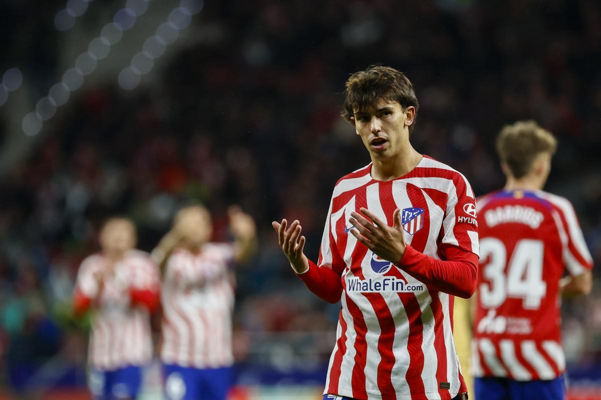 Joao Félix, durante el Atlético-Barcelona del domingo.