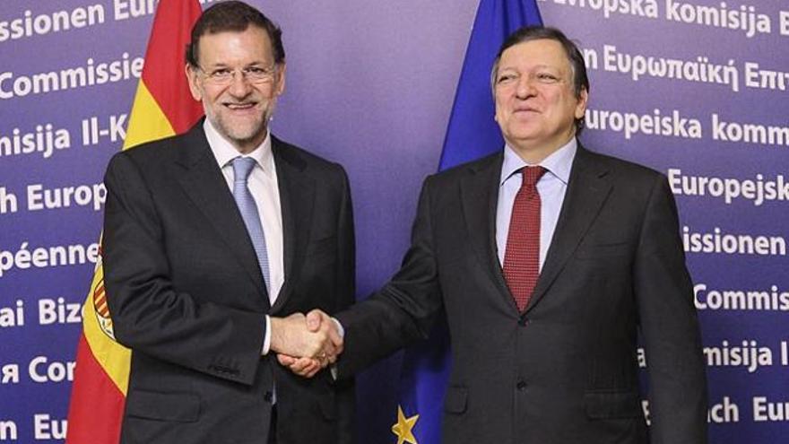 Mariao Rajoy y José Manuel Durao Barroso.