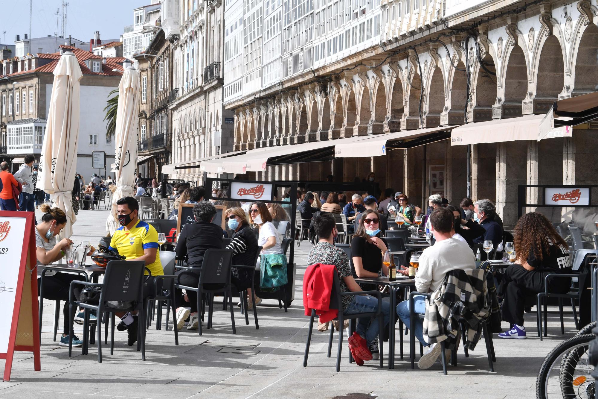La reapertura de terrazas en A Coruña