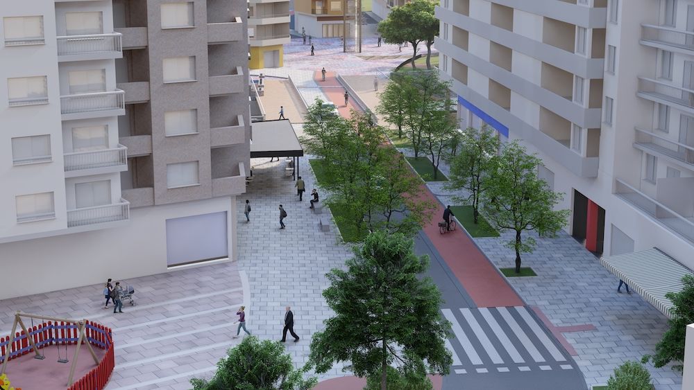Así será la plaza de la avenida del Grau
