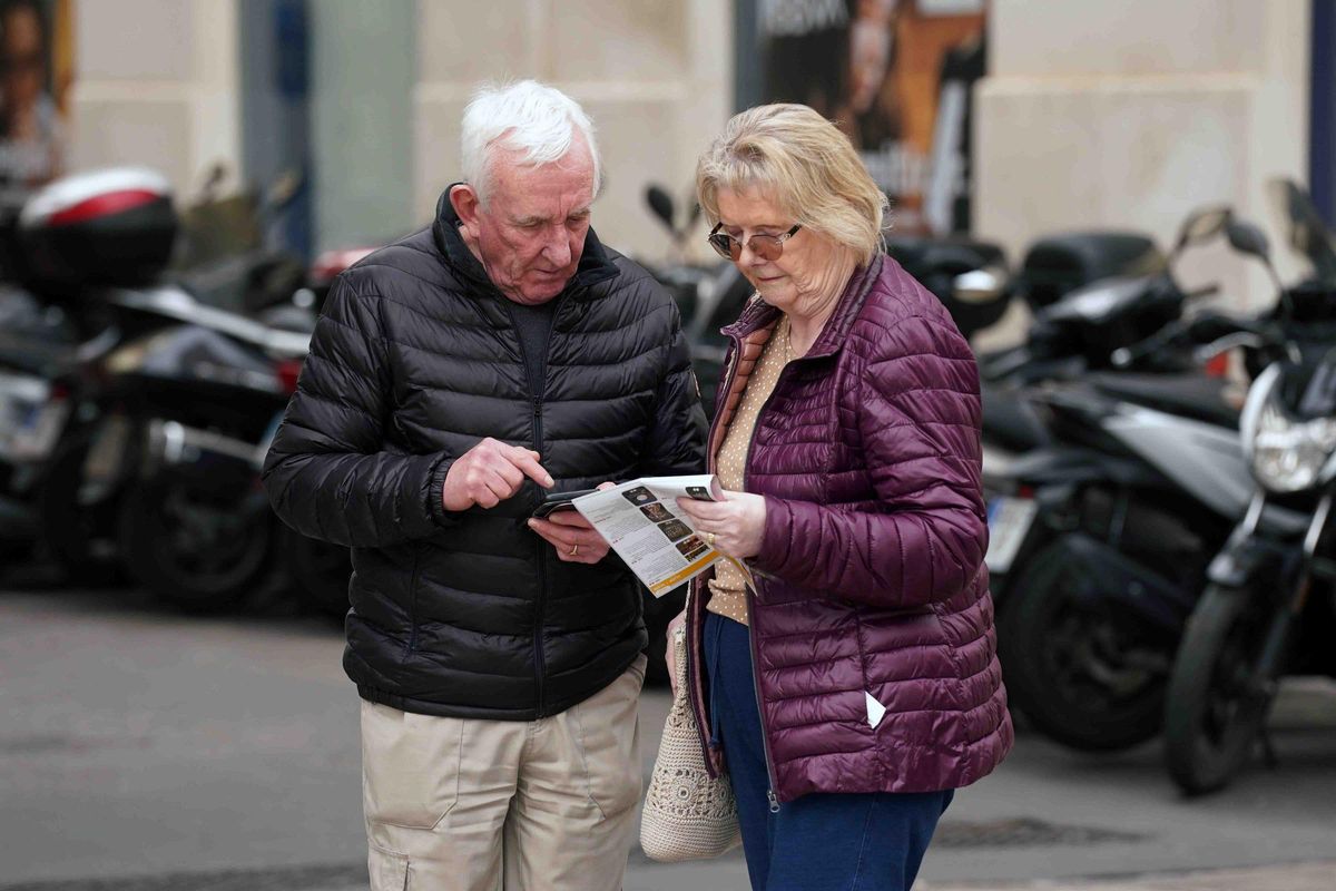 Turistas en el Centro de Málaga, en enero de 2024.