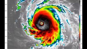 El huracán Lee en el Atlántico