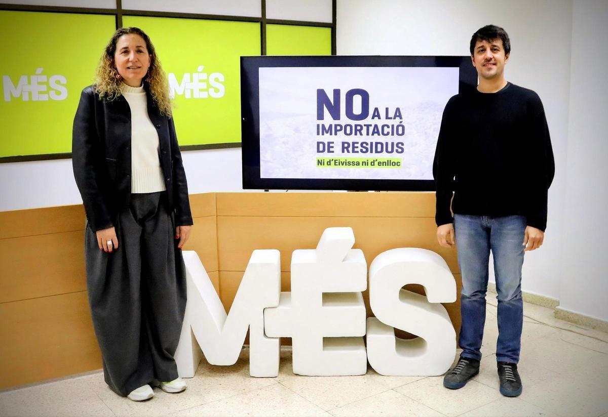 El diputado en el Parlament Ferran Rosa y la portavoz de MÉS en el Consell de Mallorca, Catalina Inés Perelló.