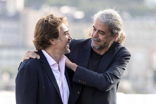 Fernando León de Aranoa y Javier Bardem en al presentación de 'El buen patrón'