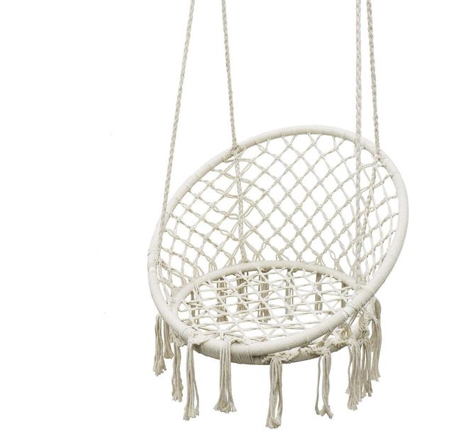 Silla hamaca de cuerda de algodón de Amazon