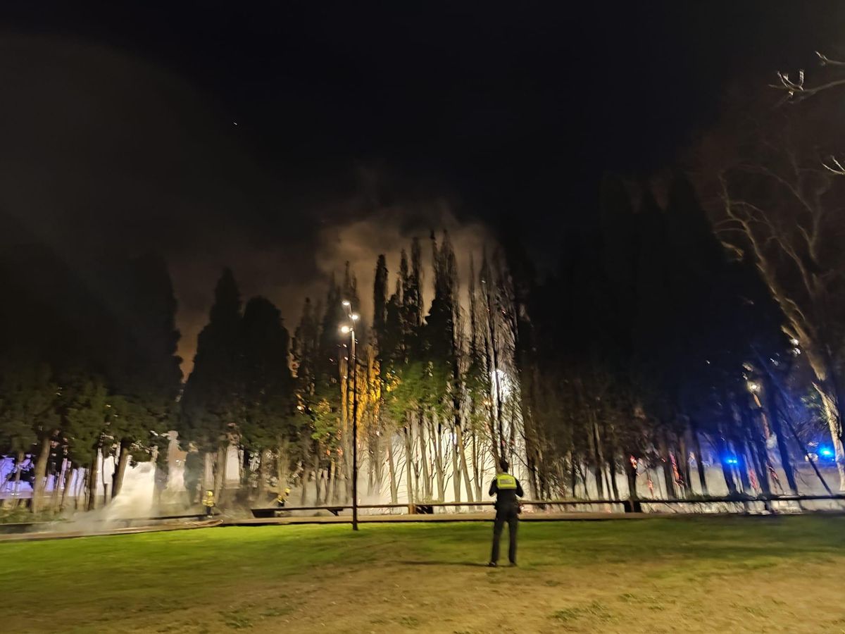 L'incendi gairebé apagat.