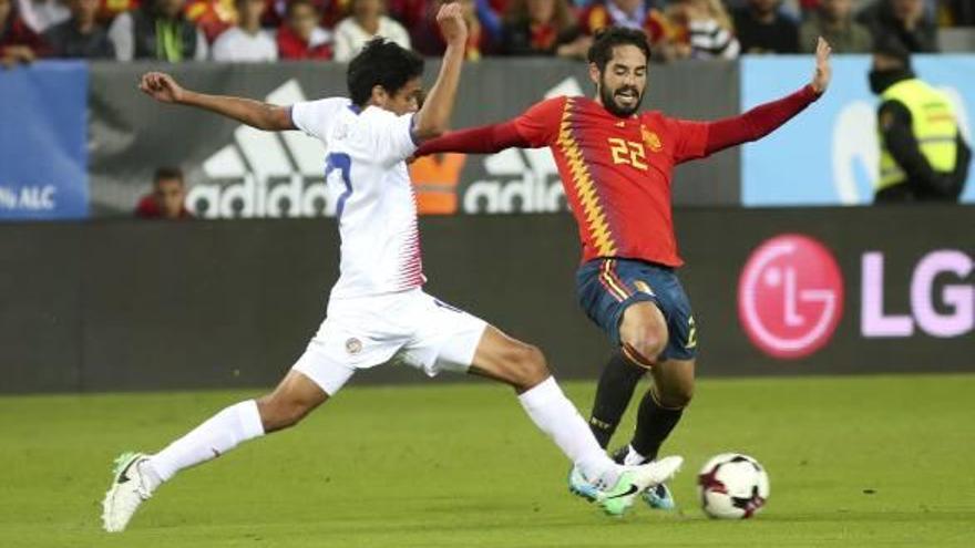 España se exhibe ante Costa Rica