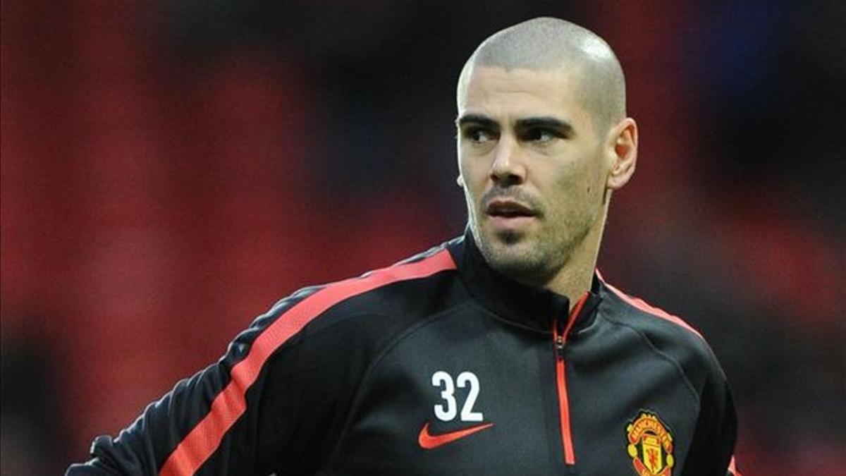 Víctor Valdés, portero del Manchester United