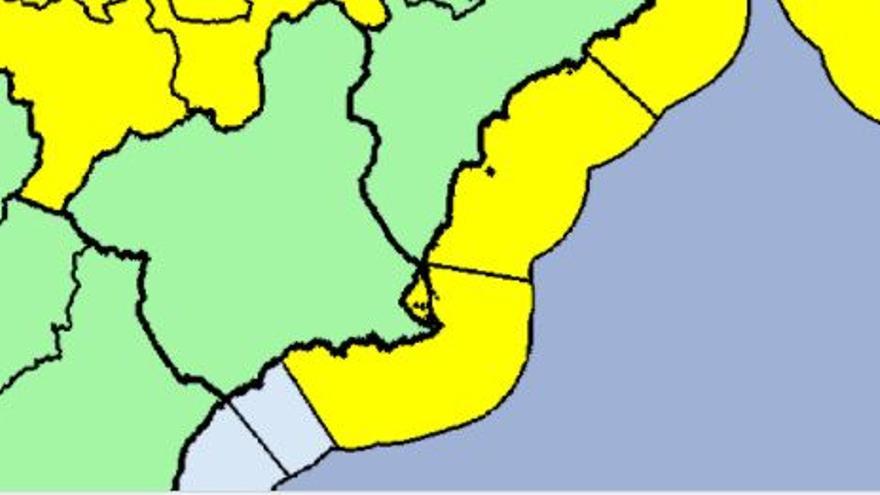 Mapa de aviso amarillo