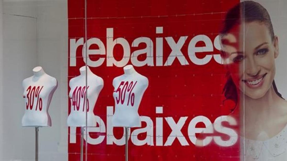 Rebajas en una gran superficie de Barcelona.