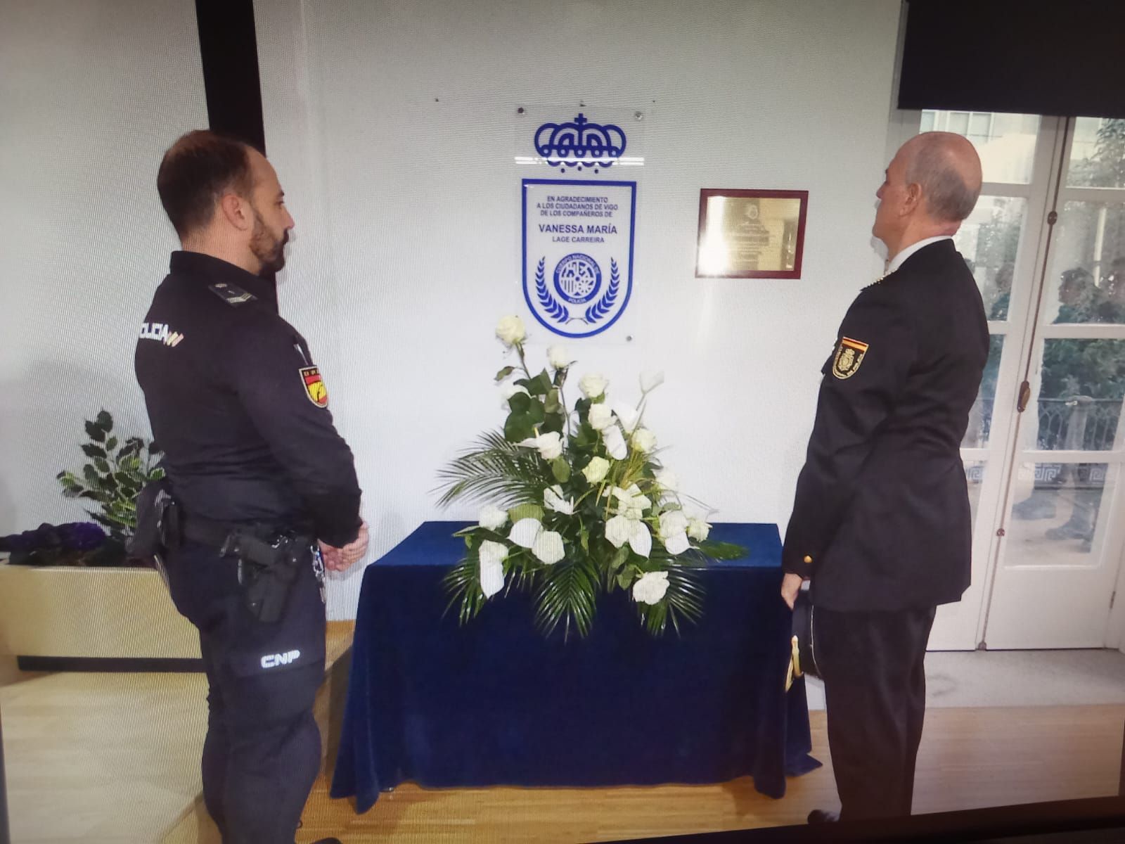 Homenaje a la policía Vanessa Lage, asesinada en Vigo hace ocho años