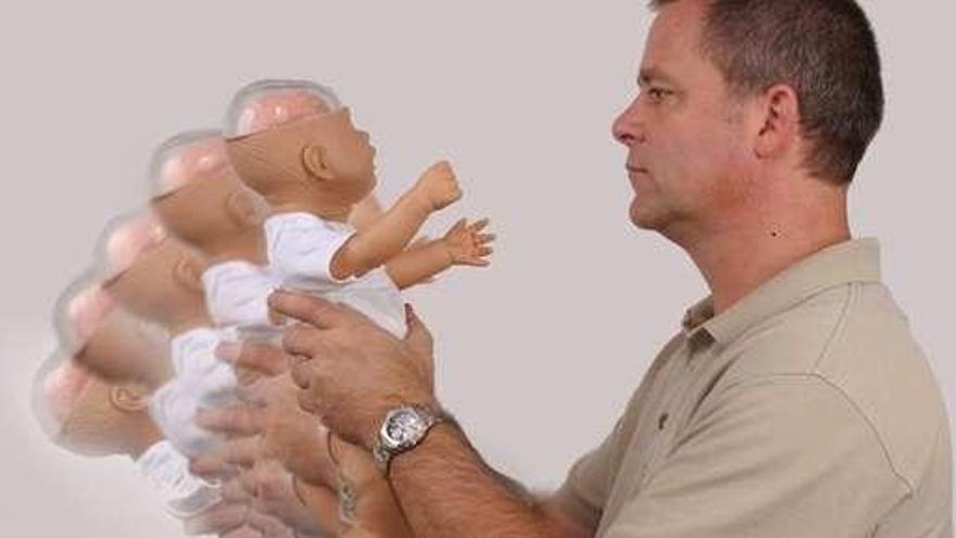 Simulación del zarandeo de un bebé.