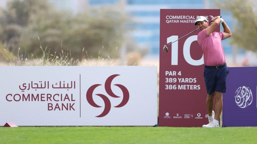 Jorge Campillo golpea la bola en un torneo disputado en Qatar el pasado mes de marzo.