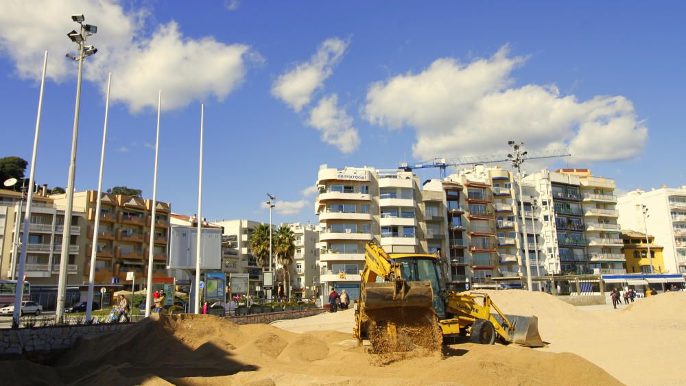 Les platges de Blanes després del temporal