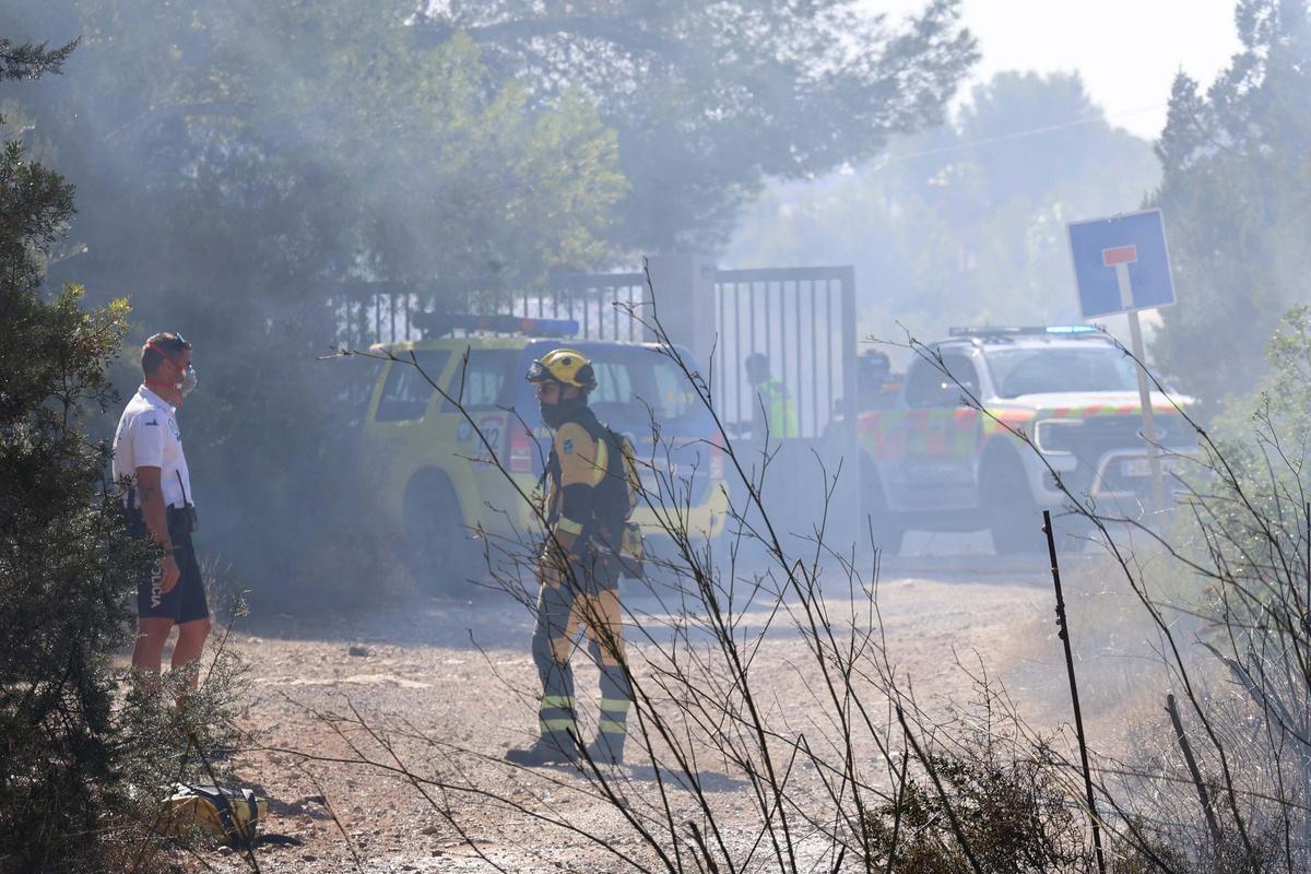 Incendio en Cala de Bou.