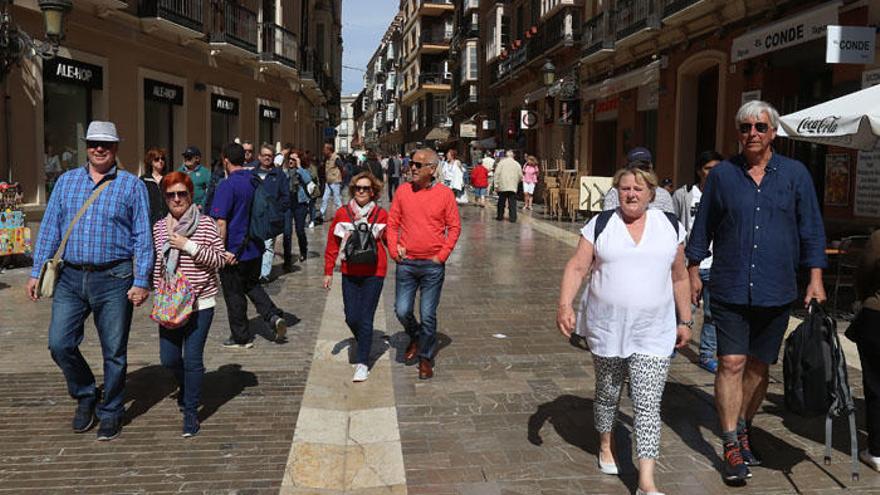 Turistas en el centro de Málaga.