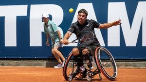 Martín de la Puente, el número 1 español de tenis en silla de ruedas, en el torneo Tram Barcelona Open de 2023.